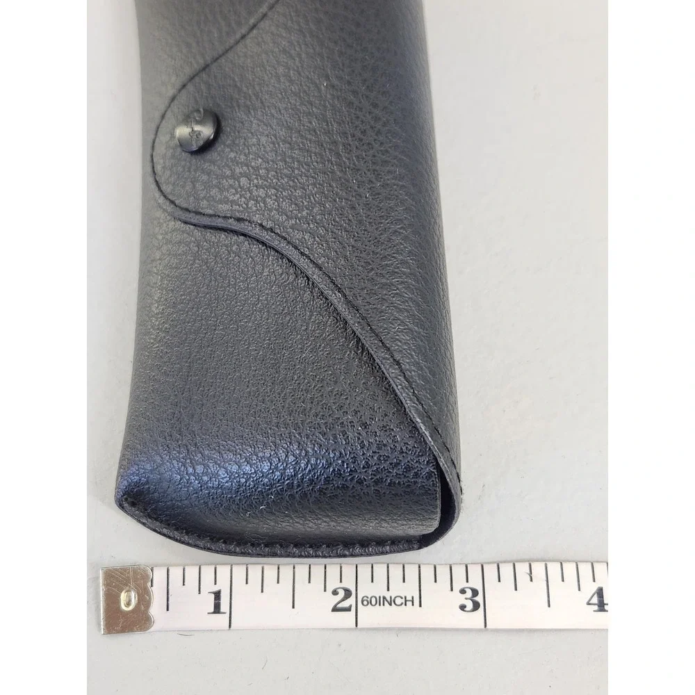 Ray-Ban Sunglasses Case Unisex OS Black Pebbled Snap Luxottica